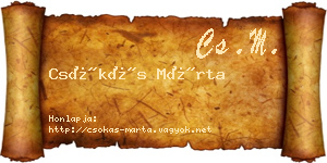 Csókás Márta névjegykártya